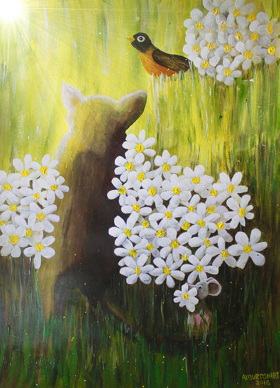 Yellow Art Print featuring the painting Missed Opportunies by April Burton