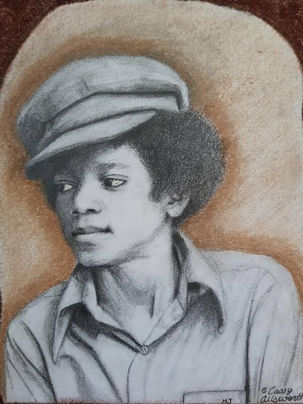 Michael Jackson Art Print featuring the drawing MJ by Cassy Allsworth