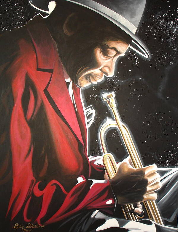 Jazz Art Print featuring the painting Mojo by Lelia DeMello
