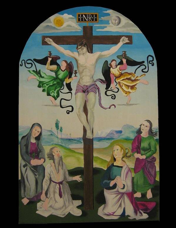  Art Print featuring the painting Mond Crucifixion by Ronnie Lee