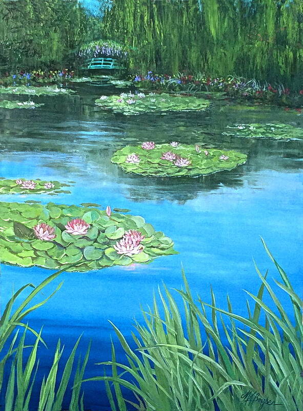 Monet's Garden Art Print featuring the painting Monet's Pond by Maryann Boysen