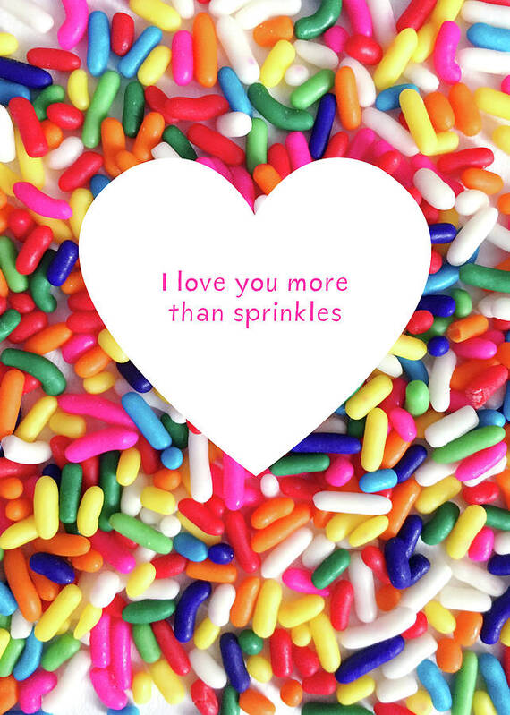 Love Art Print featuring the digital art More Thank Sprinkles- Art by Linda Woods by Linda Woods