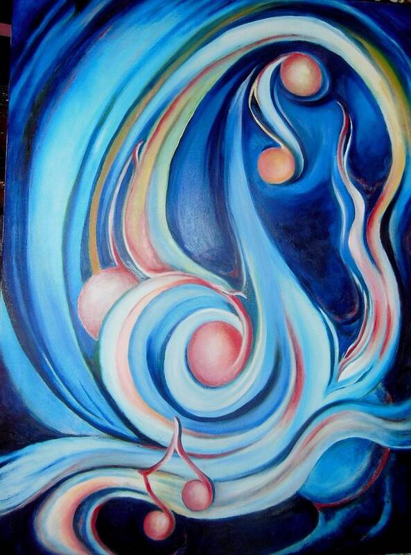 Music Art Art Print featuring the painting Music of the Spheres by Jordana Sands