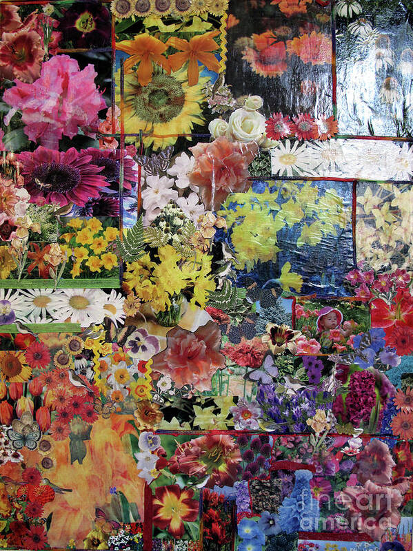 Garden Art Print featuring the mixed media My Garden by Sandy McIntire