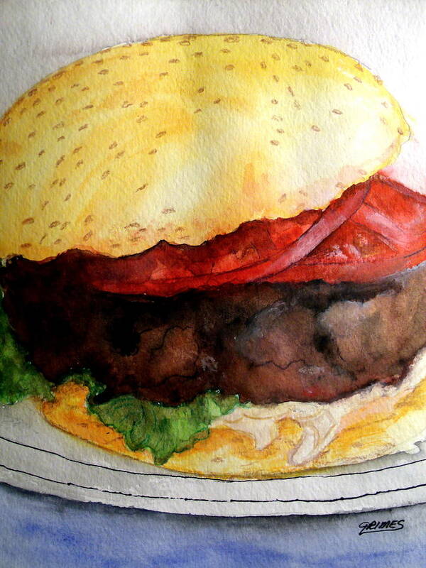 Lunch Art Print featuring the painting My Lunch by Carol Grimes