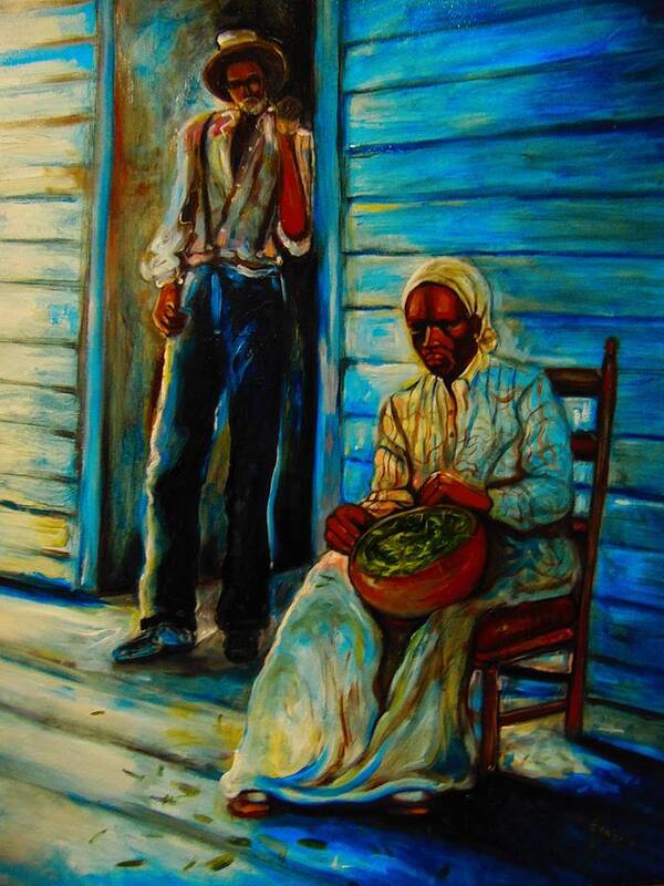 African American Art Art Print featuring the painting My Mom by Emery Franklin