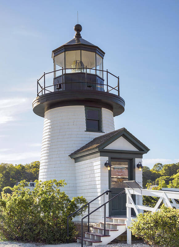 Lighthouse Art Print featuring the photograph Mystic Seaport Lighthouse 2 by Marianne Campolongo