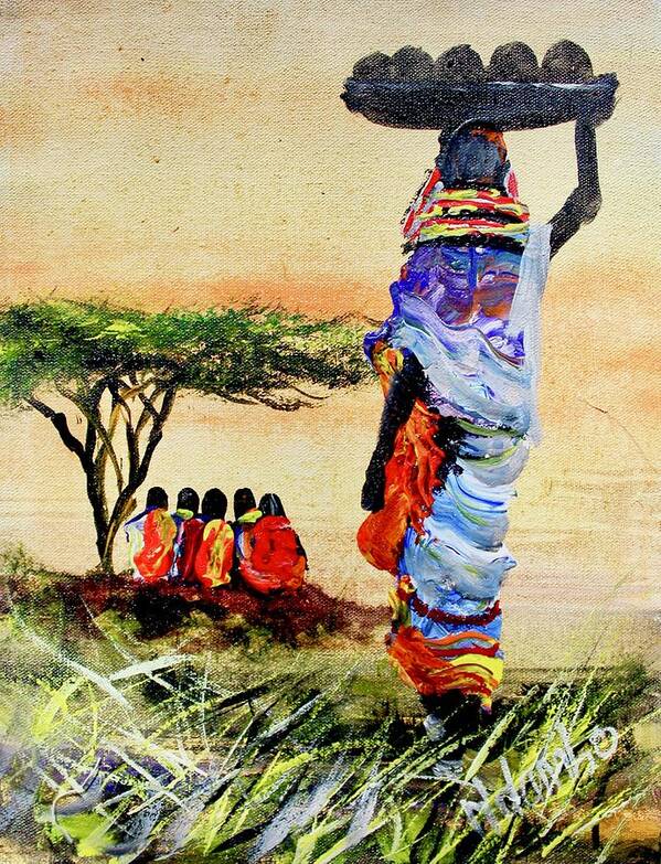 Africa Art Print featuring the painting N 140 by John Ndambo