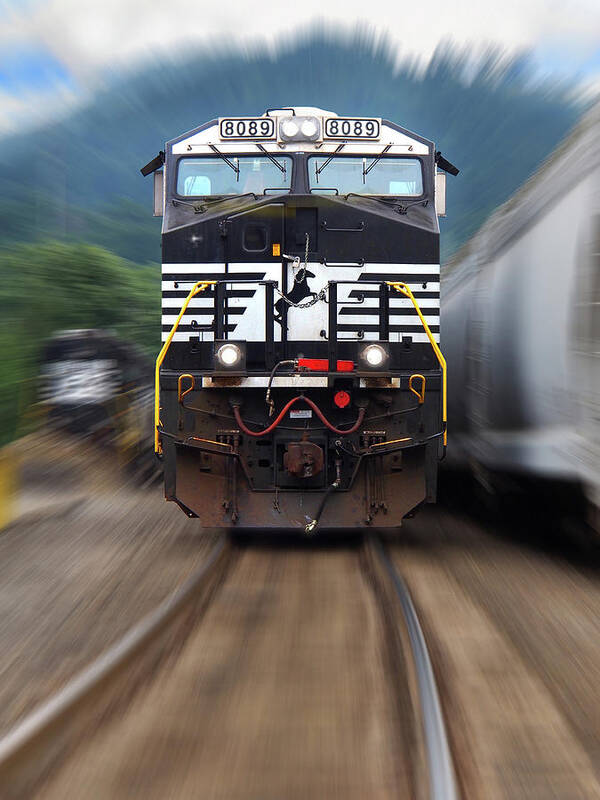 Railroad Art Print featuring the photograph N S 8089 On The Move by Mike McGlothlen