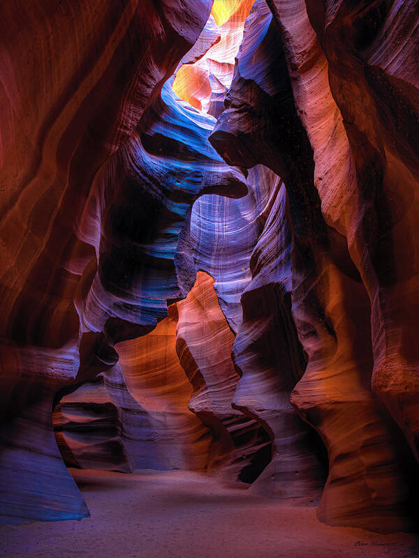 Antelope Canyon Art Print featuring the photograph Navajo Curtains by Peter Kennett
