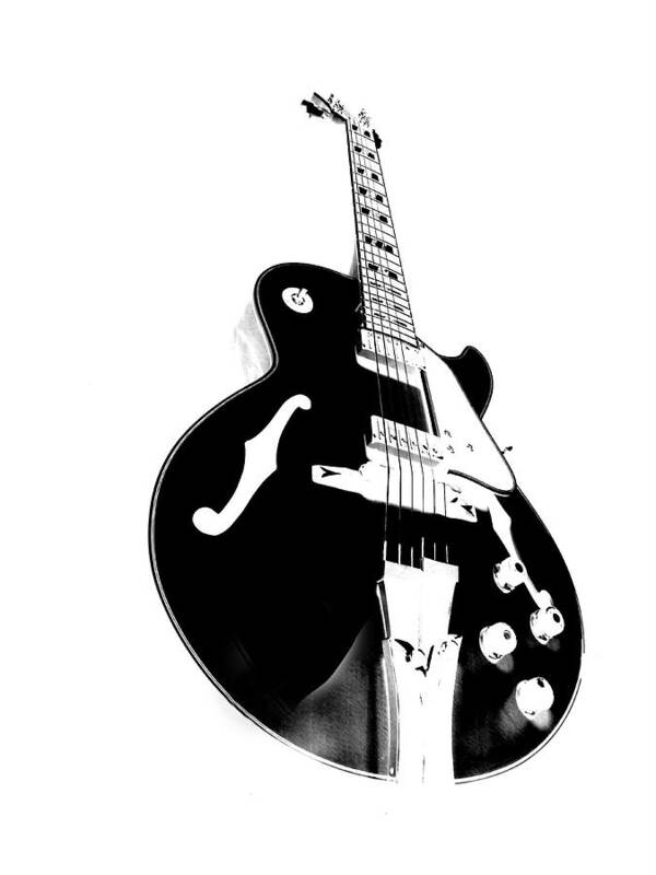 Guitar Art Print featuring the photograph Negative Space by Donna Blackhall