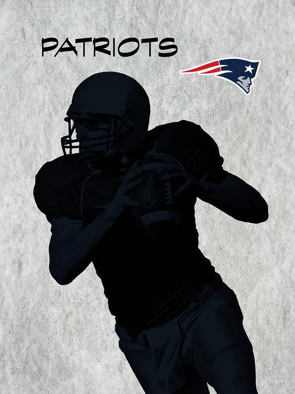 New England Art Print featuring the digital art New England Patriots Football by David Dehner