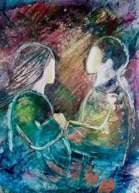 Couple Art Print featuring the painting New Life by Deborah Nell