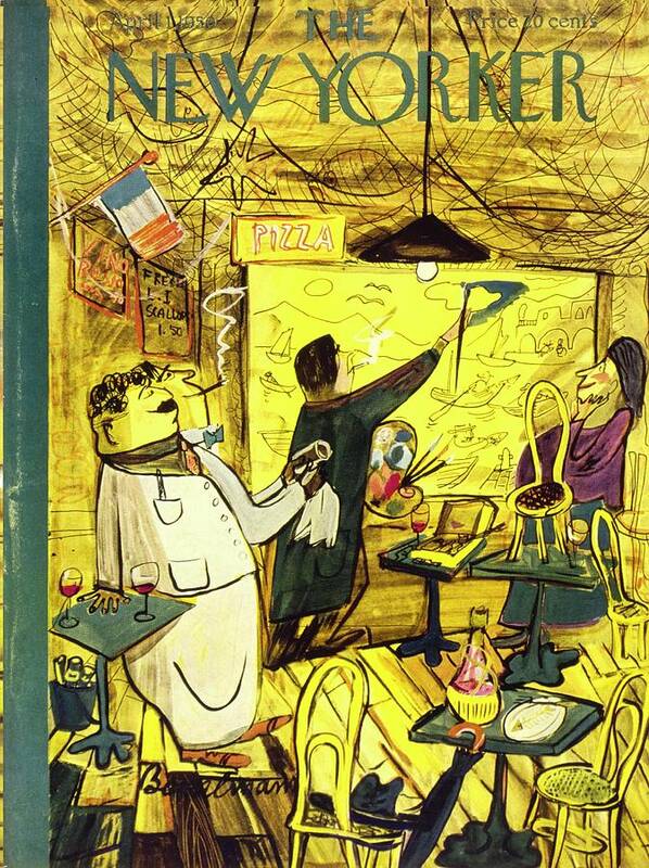 Illustration Art Print featuring the painting New Yorker April 1, 1950 by Ludwig Bemelmans