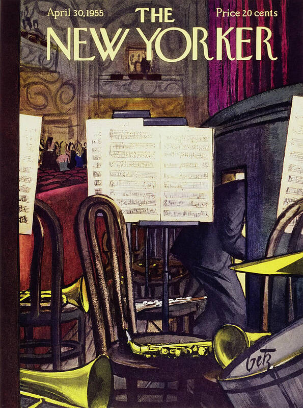 Musician Art Print featuring the painting New Yorker April 30 1955 by Arthur Getz