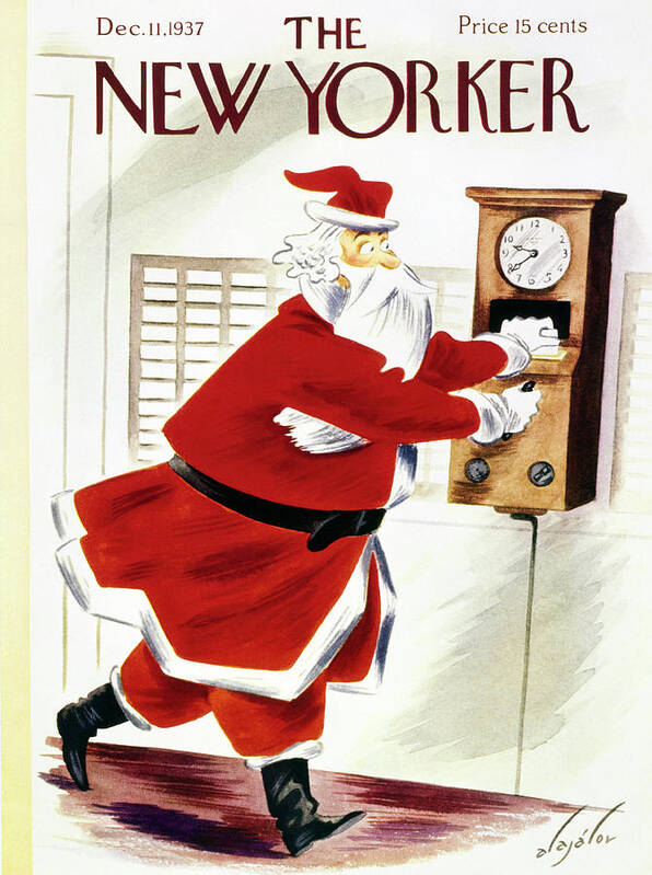 Holiday Art Print featuring the painting New Yorker December 11 1937 by Constantin Alajalov