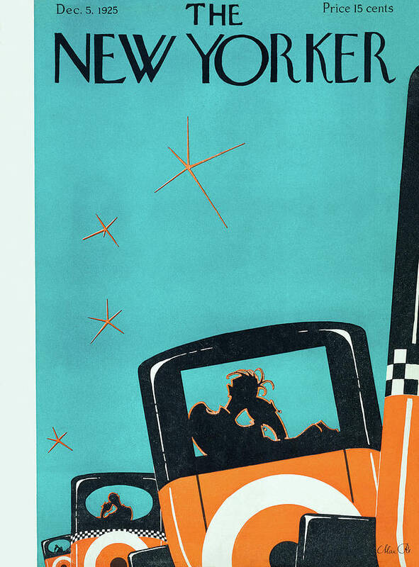 Car Art Print featuring the painting New Yorker December 5 1925 by Max Ree
