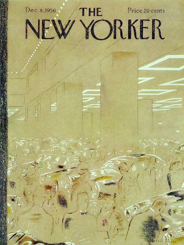 Auto Show Art Print featuring the painting New Yorker December 8 1956 by Garrett Price