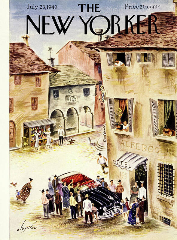 Rustic Art Print featuring the painting New Yorker July 23 1949 by Constantin Alajalov