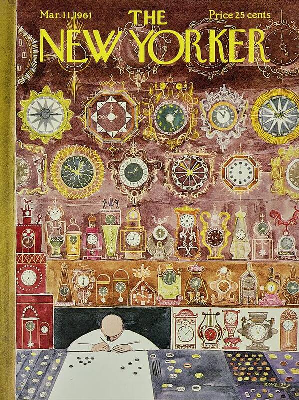 Watch Art Print featuring the painting New Yorker March 11 1961 by Anatole Kovarsky