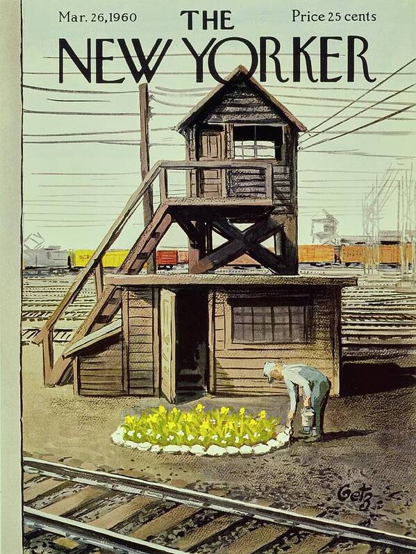 Illustration Art Print featuring the painting New Yorker March 26 1960 by Arthur Getz