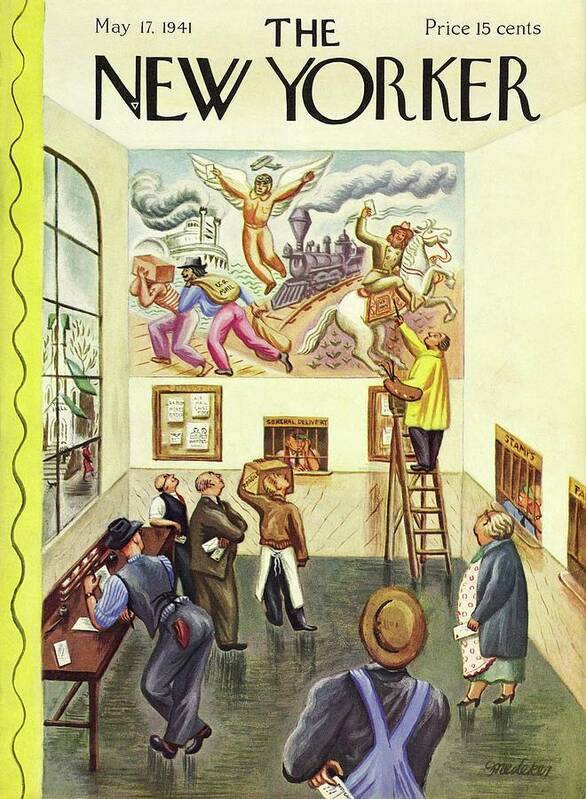Artist Art Print featuring the painting New Yorker May 17 1941 by Virginia Snedeker