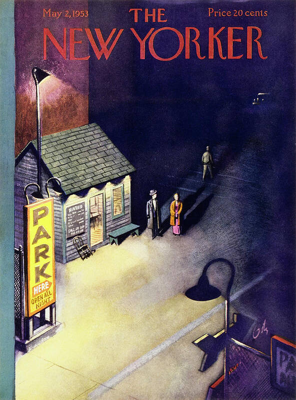 Parking Lot Art Print featuring the painting New Yorker May 2 1953 by Arthur Getz