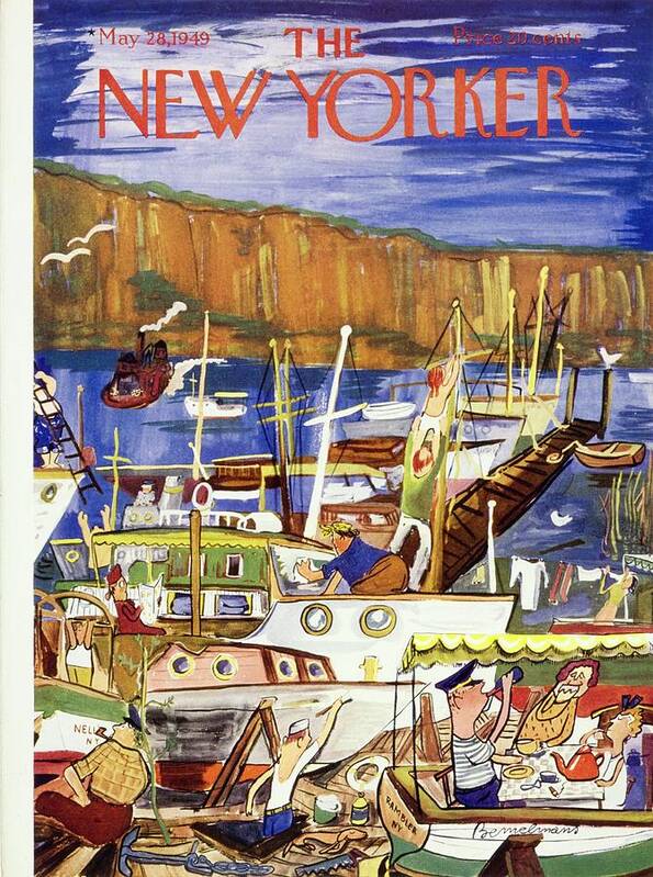 Illustration Art Print featuring the painting New Yorker May 28 1949 by Ludwig Bemelmans