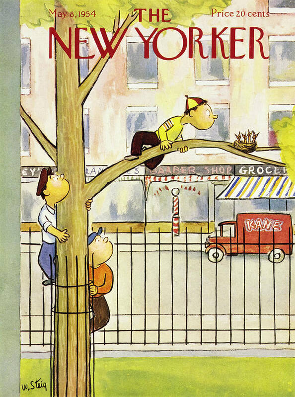 Children Art Print featuring the painting New Yorker May 8 1954 by William Steig
