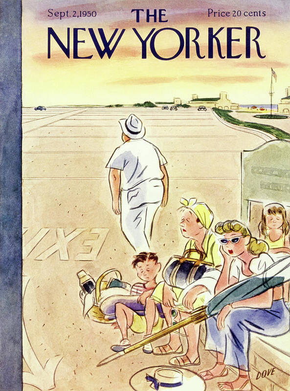 Exhausted Art Print featuring the painting New Yorker September 2 1950 by Leonard Dove