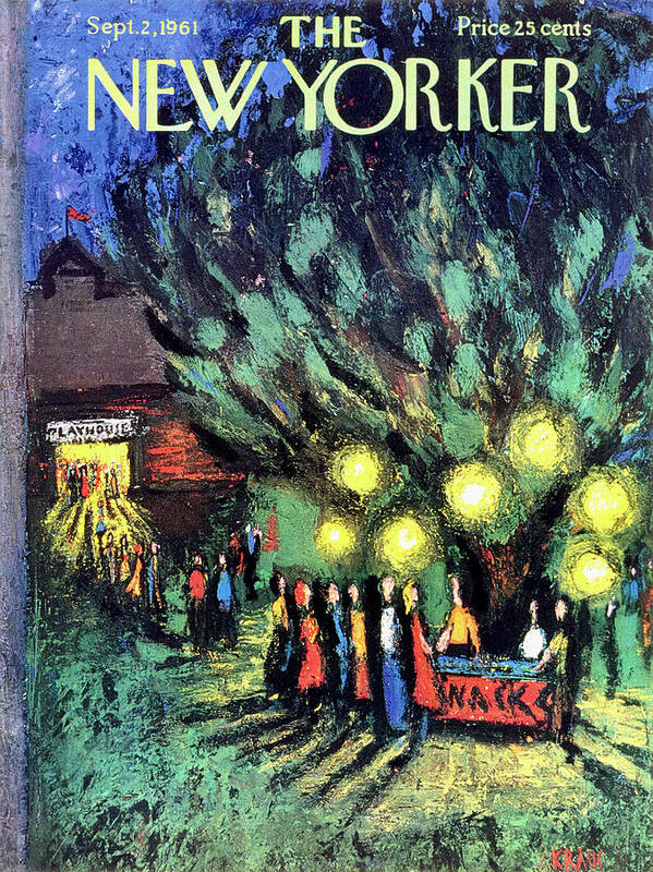 Playhouse Art Print featuring the drawing New Yorker September 2 1961 by Robert Kraus