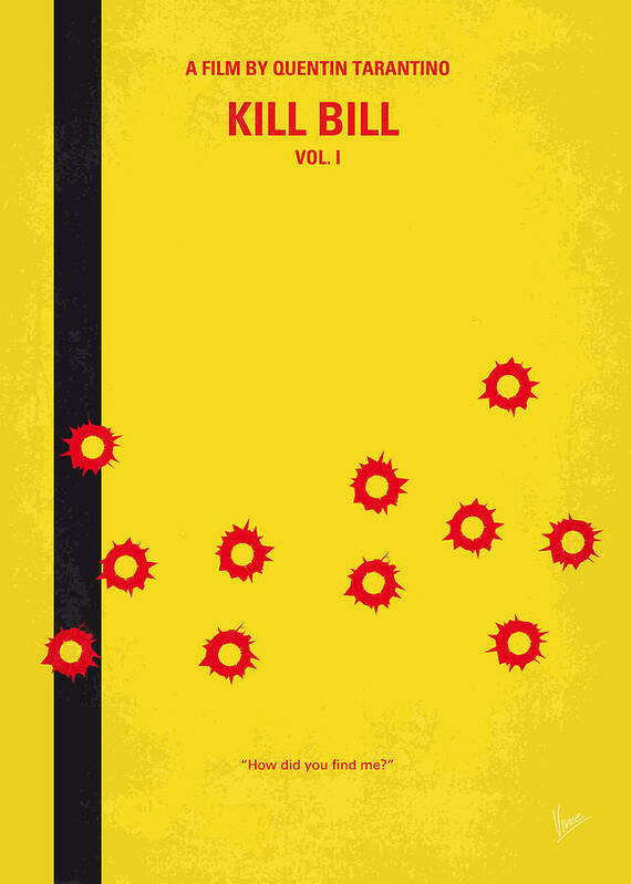 Kill Bill -part 1 Art Print featuring the digital art No048 My Kill Bill -part 1 minimal movie poster by Chungkong Art