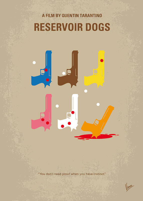 Reservoir Art Print featuring the digital art No069 My Reservoir Dogs minimal movie poster by Chungkong Art