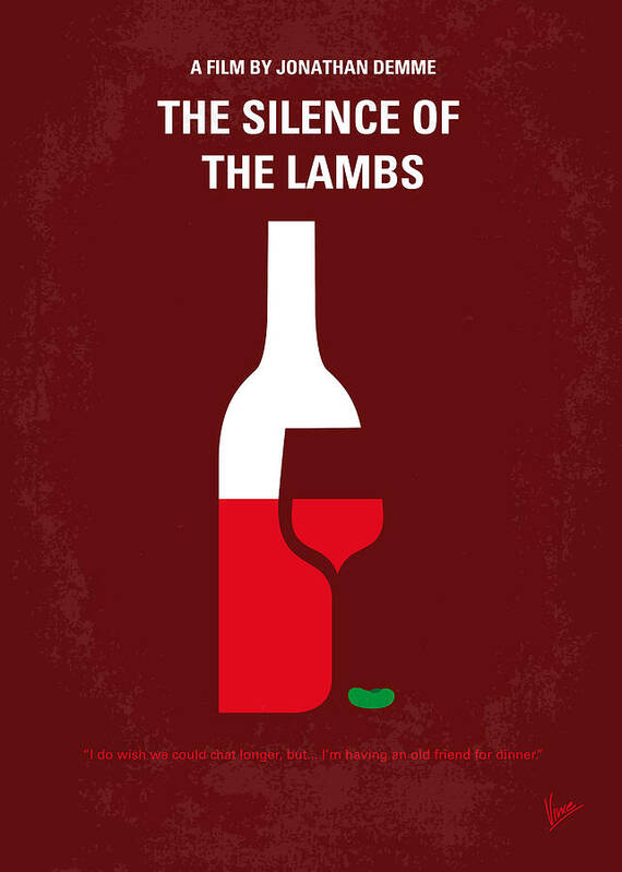 Silence Of The Lamb Art Print featuring the digital art No078 My Silence of the lamb minimal movie poster by Chungkong Art