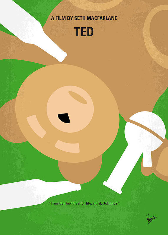Ted Art Print featuring the digital art No519 My TED minimal movie poster by Chungkong Art