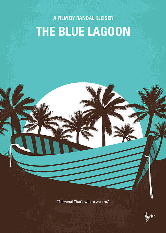 The Blue Lagoon Art Print featuring the digital art No871 My The Blue Lagoon minimal movie poster by Chungkong Art