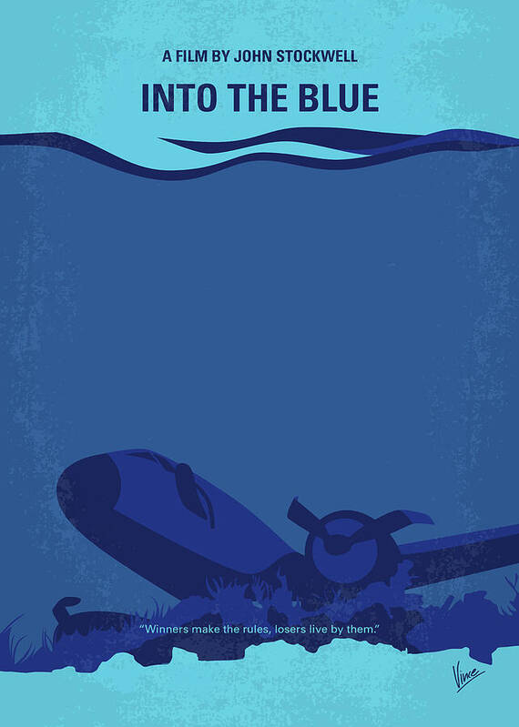 Into The Blue Art Print featuring the digital art No912 My Into the Blue minimal movie poster by Chungkong Art