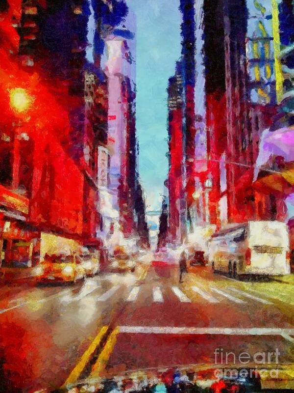New York City Art Print featuring the photograph NYC Fifth Ave by Janine Riley