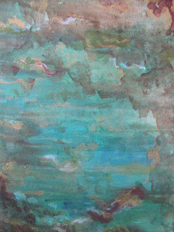 Ocean Art Print featuring the painting Ocean by Lindie Racz