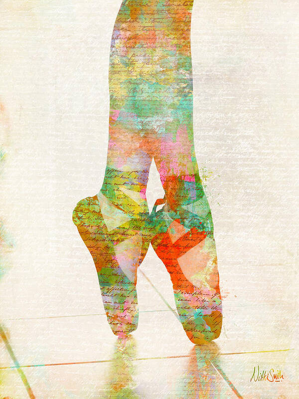 Ballet Art Print featuring the digital art On Tippie Toes by Nikki Smith