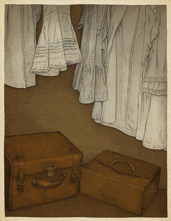 Closet Art Print featuring the drawing Once by Meg Shearer