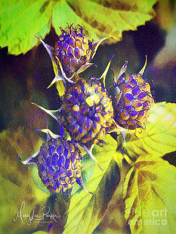  Digital Art Art Print featuring the digital art One. Berry -Two Berry by MaryLee Parker