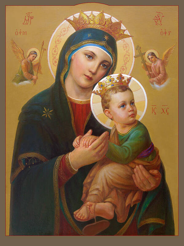 Perpetual Help Art Print featuring the painting Our Lady Of Perpetual Help - Perpetuo Socorro by Svitozar Nenyuk