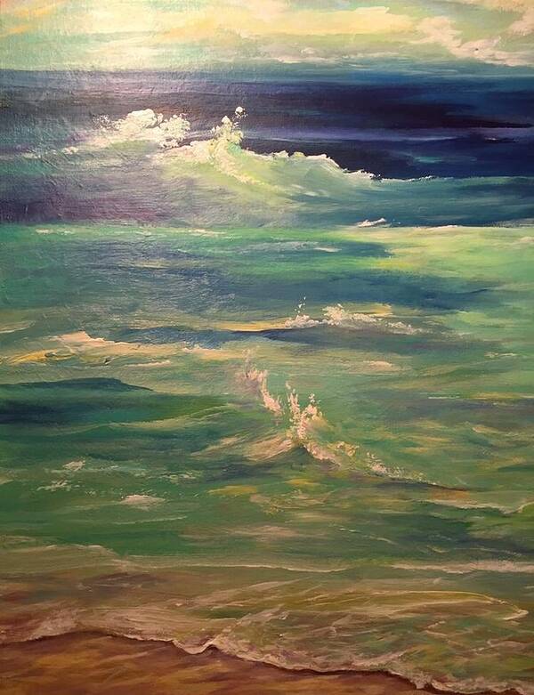 Ocean Sea Seascape Art Print featuring the painting Passion by Heather Roddy