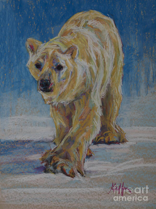 Polar Bear Art Print featuring the painting Pb Iv by Patricia A Griffin