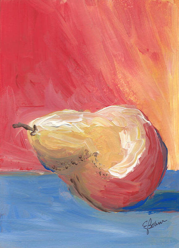 Pear Art Print featuring the painting Pear 1 by Elise Boam