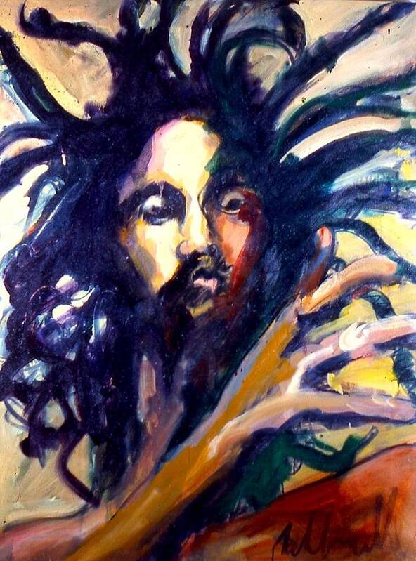 Portraits Art Print featuring the painting Peter Tosh by Les Leffingwell