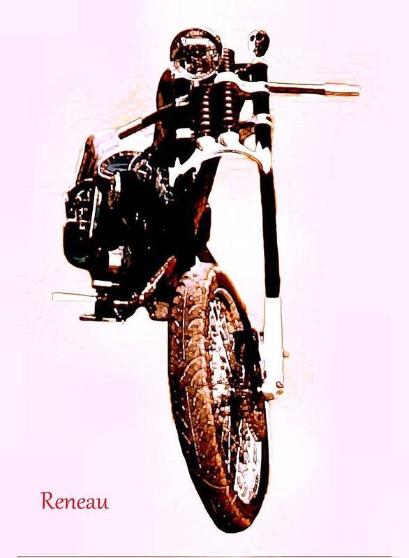 Bikes Art Print featuring the photograph Phantom Custom Bike by A L Sadie Reneau