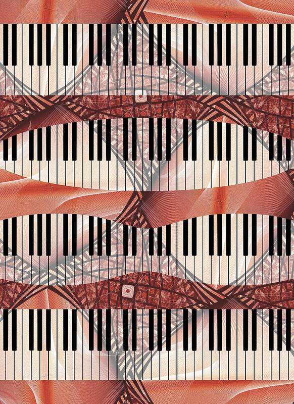 Piano Art Print featuring the digital art Piano - Keyboard - Musical Instruments by Anastasiya Malakhova
