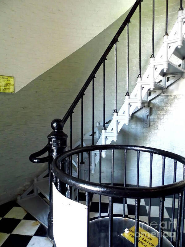 Stairs Art Print featuring the photograph Ponce Inlet Spiral Staircase by D Hackett